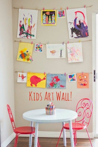 10 formas de desplegar los dibujos de los niños