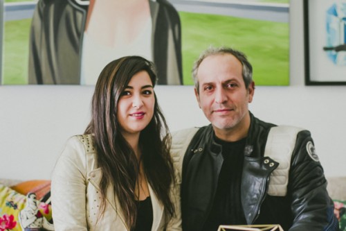 Constanza Ragal y Nicolás Allendes, directora de galería Madhaus y actor